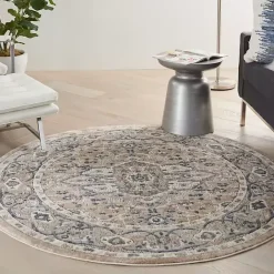 Hot Kirklands Home Tan Navaro Medallion Round Area Rug, 5 ft.