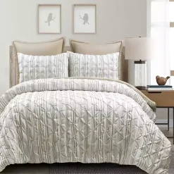 Best Kirklands Home Tan Pintuck Stripe Full/Queen 5-pc. Comforter Set