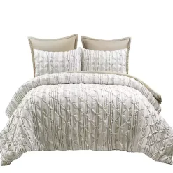 Best Kirklands Home Tan Pintuck Stripe Full/Queen 5-pc. Comforter Set