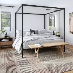 Discount Kirklands Home Plaid Emily Henderson x RugsUSA Area Rug, 5x8 Tan