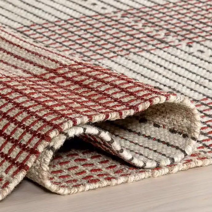 Discount Kirklands Home Plaid Emily Henderson x RugsUSA Area Rug, 5x8 Tan