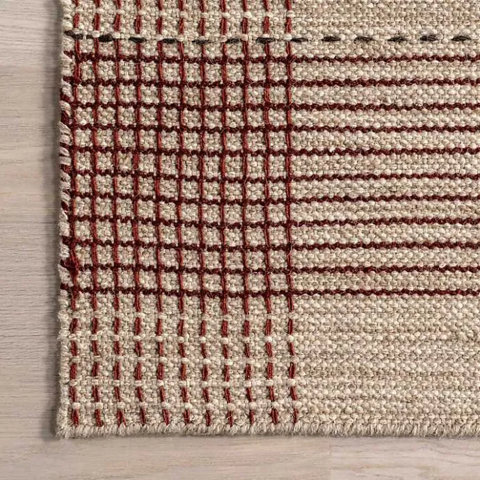 Discount Kirklands Home Plaid Emily Henderson x RugsUSA Area Rug, 5x8 Tan