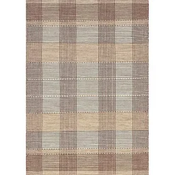 Discount Kirklands Home Plaid Emily Henderson x RugsUSA Area Rug, 8x10 Tan