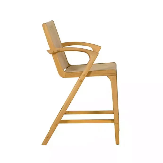 Clearance Kirklands Home Rope and Honey Wood Counter Stool Tan
