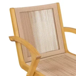 Clearance Kirklands Home Rope and Honey Wood Counter Stool Tan
