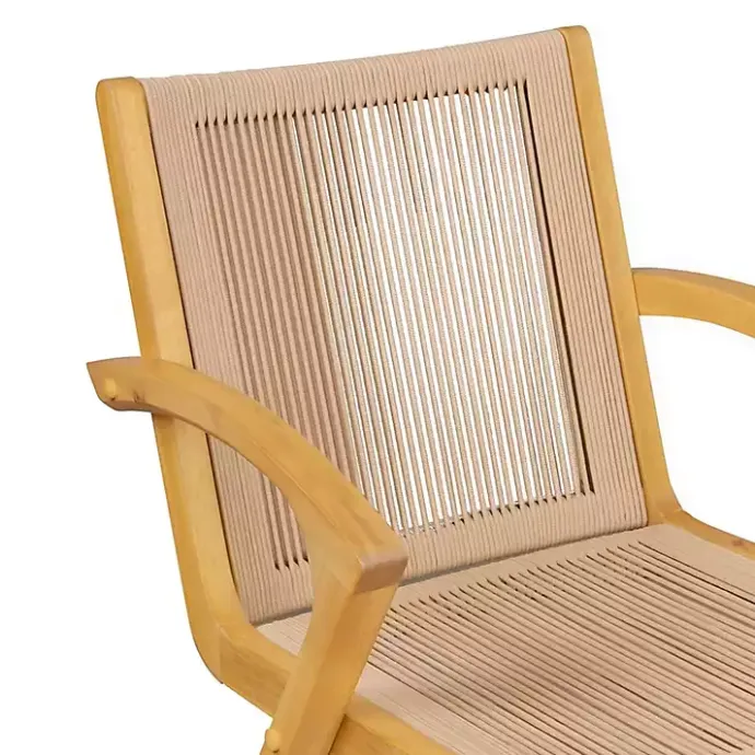 Clearance Kirklands Home Rope and Honey Wood Counter Stool Tan