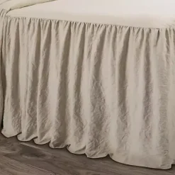 New Kirklands Home Ruffle Skirt 3-pc. King Comforter Set Tan