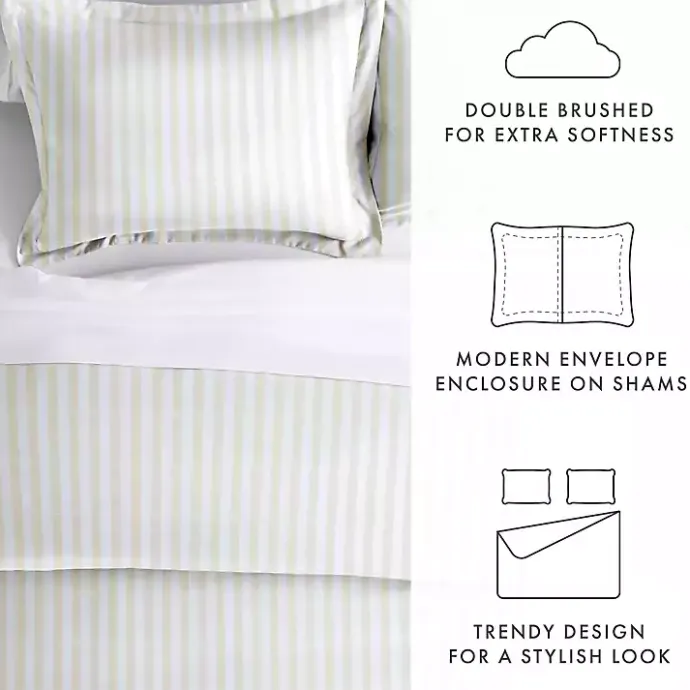 Outlet Kirklands Home Tan Rugged Stripe 2-pc. Twin Duvet Cover Set