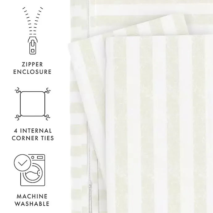 Outlet Kirklands Home Tan Rugged Stripe 2-pc. Twin Duvet Cover Set