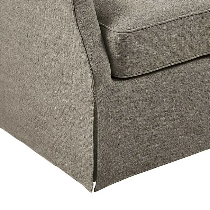 Sale Kirklands Home Skirted Swivel Martha Stewart Accent Chair Tan