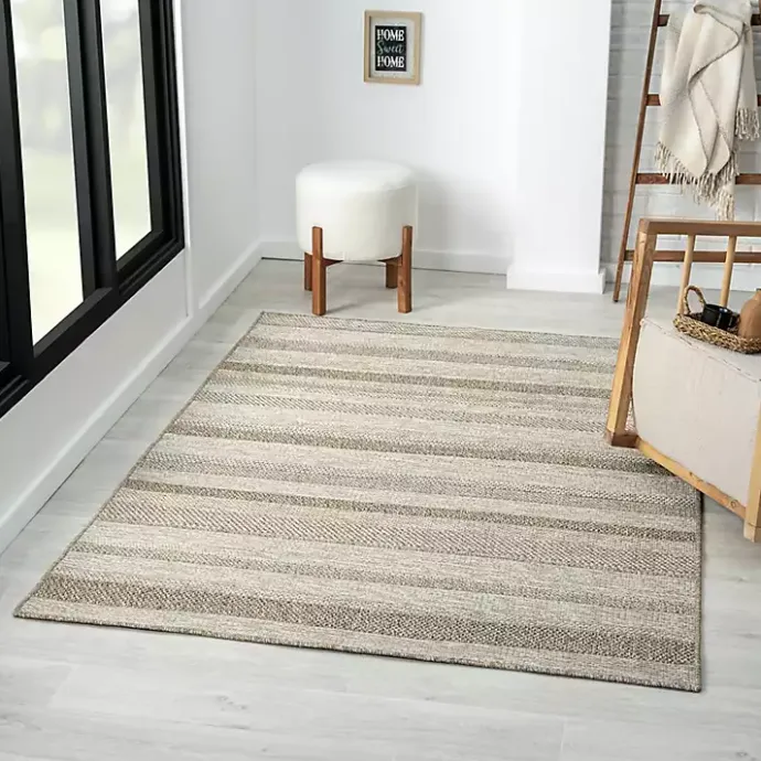 Outlet Kirklands Home Striped Indoor/Outdoor Area Rug, 5x7 Tan