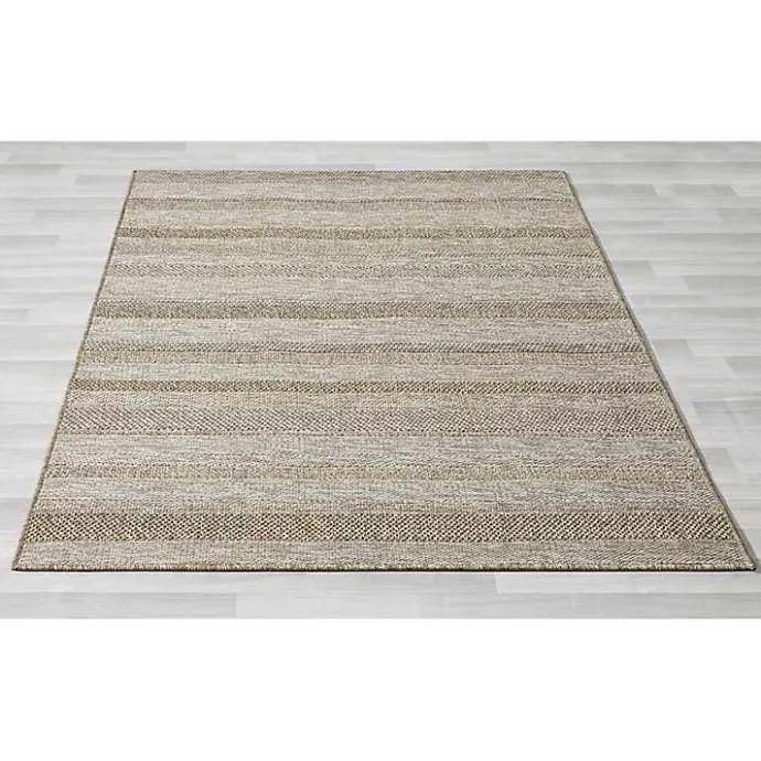 Outlet Kirklands Home Striped Indoor/Outdoor Area Rug, 5x7 Tan