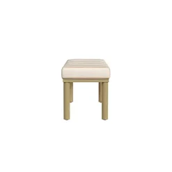 Best Kirklands Home Tan Striped Upholstered Wood Leg Bench