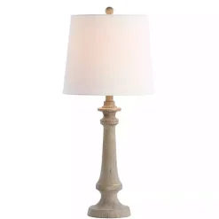Online Kirklands Home Tan Tapered Column Rhett Table Lamp White