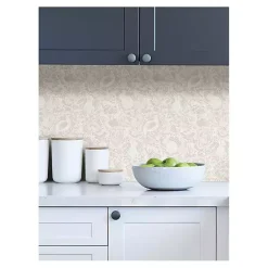 Outlet Kirklands Home Tan Terrene Peel and Stick Wallpaper