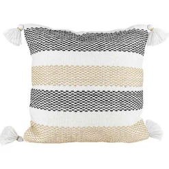 Outlet Kirklands Home Tan Textured Stripes Outdoor Throw Pillow