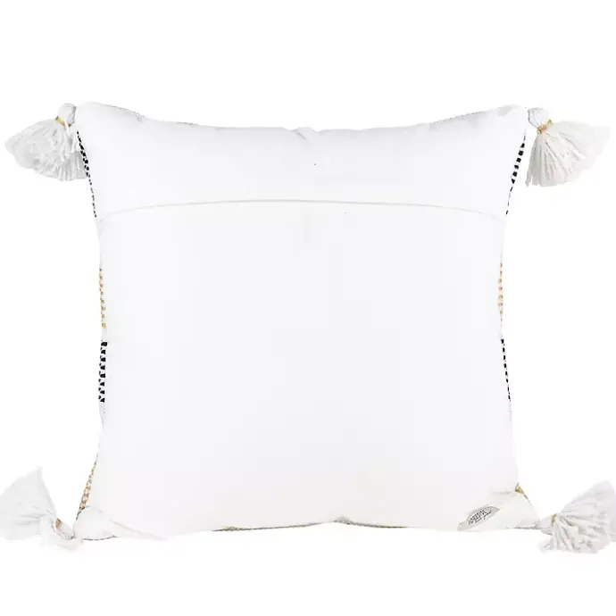 Outlet Kirklands Home Tan Textured Stripes Outdoor Throw Pillow