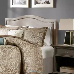 New Kirklands Home Upholstered Augusta Queen Headboard Tan