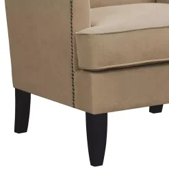 Sale Kirklands Home Upholstered Colton Accent Chair Tan