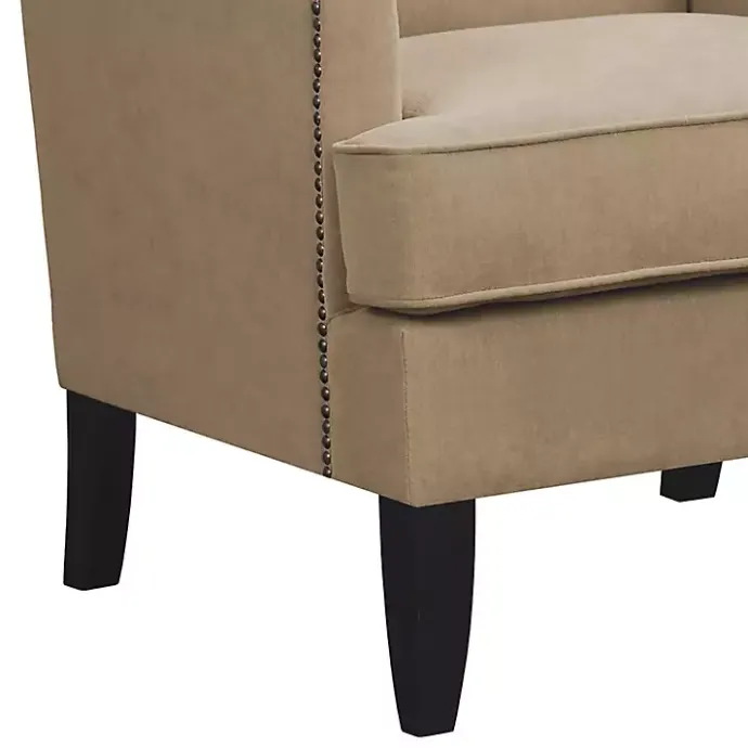 Sale Kirklands Home Upholstered Colton Accent Chair Tan