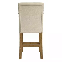 Kirklands Home Upholstered Nailhead Trim Counter Stool Tan
