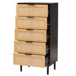 Best Kirklands Home Tara Two-Tone Espresso Rattan Chest