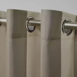 Hot Kirklands Home Taupe Canopy Outdoor Curtain Panel Set, 96 in. Tan