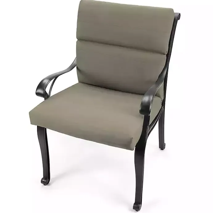 Hot Kirklands Home Taupe Canvas French Edge Outdoor Chair Cushion Tan