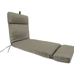 Kirklands Home Taupe Canvas French Edge Outdoor Chaise Cushion Tan