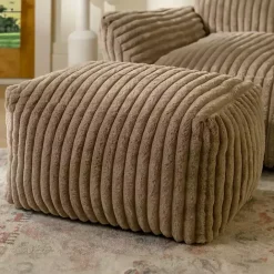 Discount Kirklands Home Taupe Comfy Foam Lounge Ottoman Brown