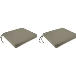 Online Kirklands Home Taupe French Edge Outdoor Chair Cushions, Set of 2 Gray