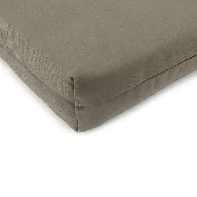 Online Kirklands Home Taupe French Edge Outdoor Chair Cushions, Set of 2 Gray