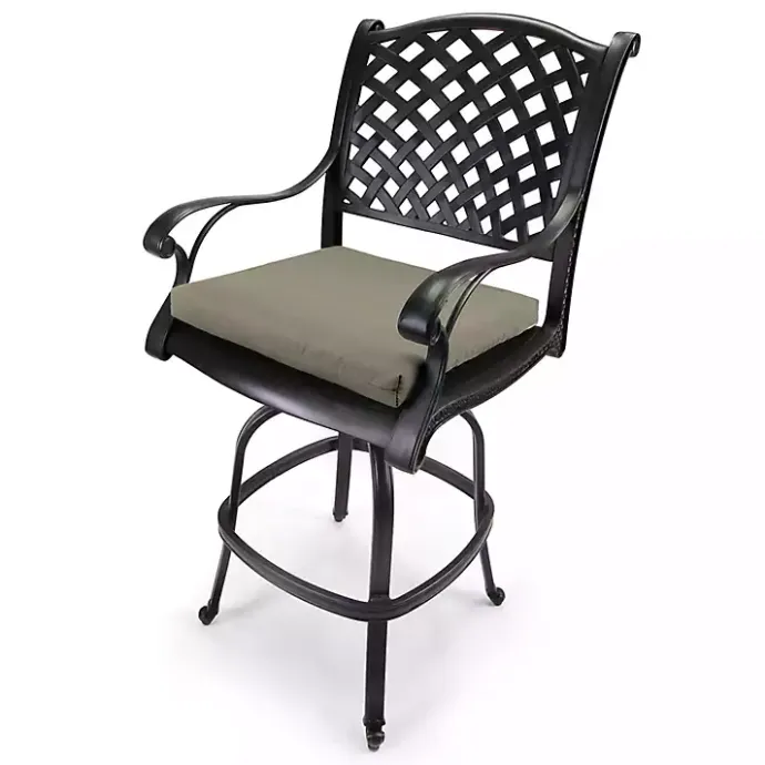 Online Kirklands Home Taupe French Edge Outdoor Chair Cushions, Set of 2 Gray