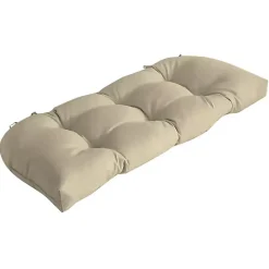 Hot Kirklands Home Taupe Leala Texture Wicker Settee Cushion Tan