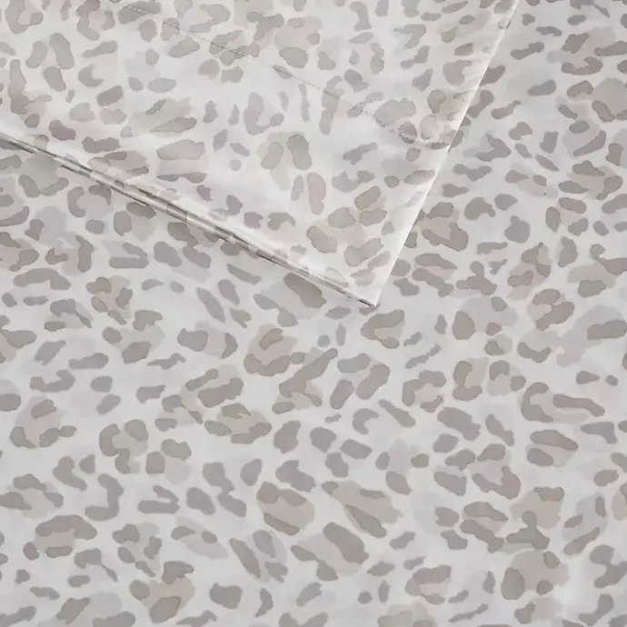 Sale Kirklands Home Taupe Leopard Satin King 2-pc. Pillow Case Set