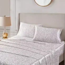 Outlet Kirklands Home Taupe Leopard Satin Standard 2-pc. Pillow Case Set