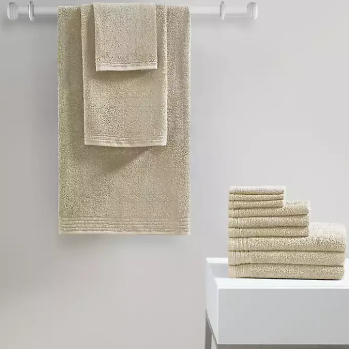 Clearance Kirklands Home Taupe 12-pc. Cotton Quick Dry Bath Towel Set Tan