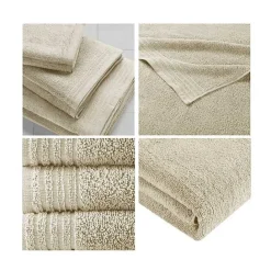Clearance Kirklands Home Taupe 12-pc. Cotton Quick Dry Bath Towel Set Tan