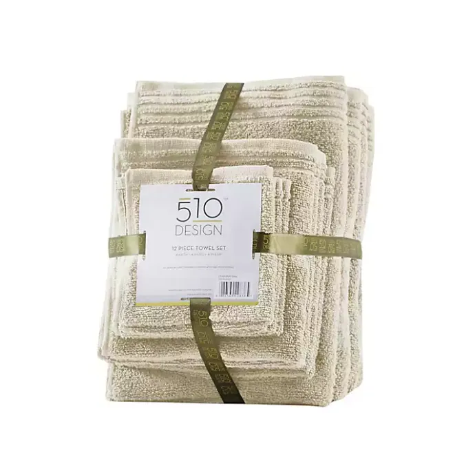 Clearance Kirklands Home Taupe 12-pc. Cotton Quick Dry Bath Towel Set Tan