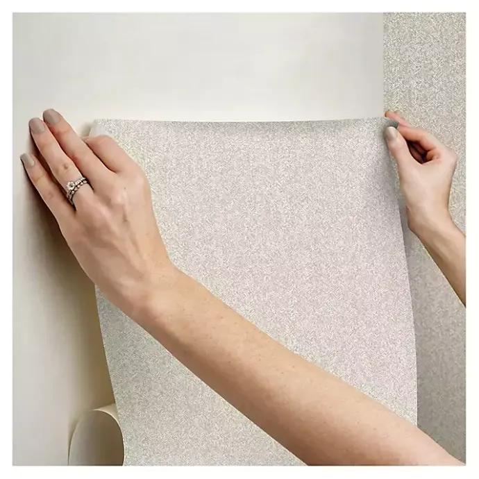 Clearance Kirklands Home Taupe Textured Cross Woven Peel & Stick Wallpaper Gray