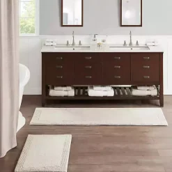 Hot Kirklands Home Taupe Tufted Reversible Cotton Bath Mat, 34 in. Tan