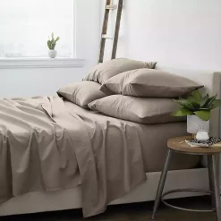 Clearance Kirklands Home Taupe Ultra Soft 6-pc. Queen Sheet Set Tan