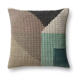 Hot Kirklands Home Teal and Brown Abstract Outdoor Pillow