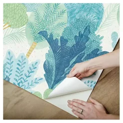 Sale Kirklands Home Teal Bohoemian Jungle Peel & Stick Wallpaper