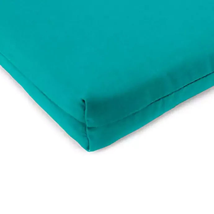Online Kirklands Home Teal French Edge Outdoor Chair Cushions, Set of 2 Blue