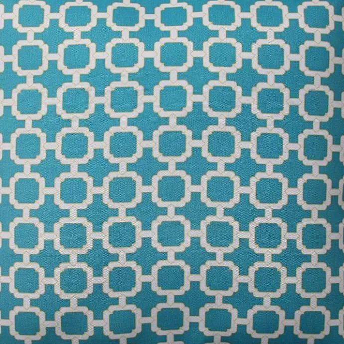Kirklands Home Teal Hickory Geo Outdoor Lumbar Pillows, Set of 2 Blue
