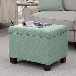 Clearance Kirklands Home Teal Madison Storage Ottoman Blue