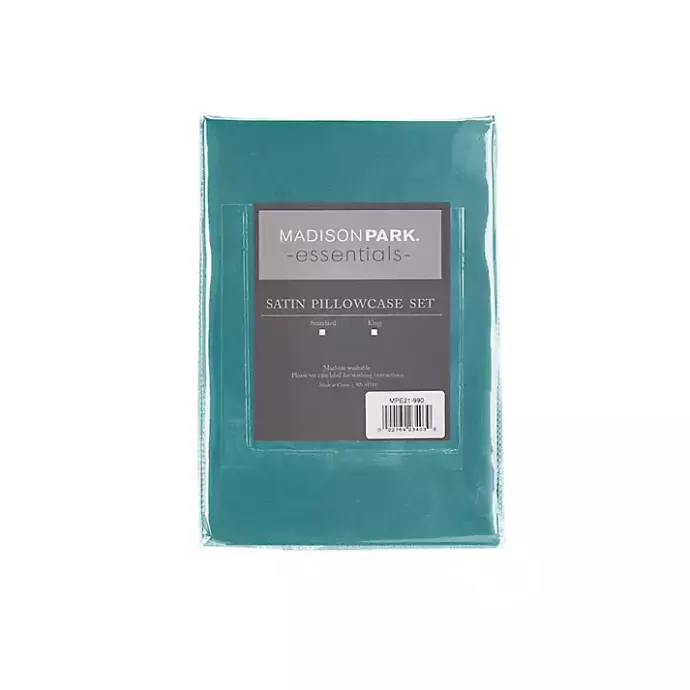 Discount Kirklands Home Teal Satin King 2-pc. Pillow Case Set Blue