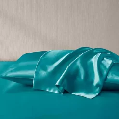 Discount Kirklands Home Teal Satin King 2-pc. Pillow Case Set Blue