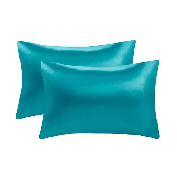 Discount Kirklands Home Teal Satin King 2-pc. Pillow Case Set Blue